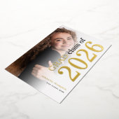 Foto Grad 2025 Gold Real Foil Ankündigung (Gedreht)