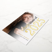 Foto Grad 2025 Gold Real Foil Ankündigung (Gedreht)