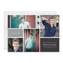 Foto-Grad-Ankündigung für Farbblöcke