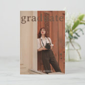 Foto Grad Ankündigung von Script-Abschluss (Stehend Vorderseite)