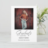 Foto Grad Whimsical Modern Calligraphy Abschluss (Stehend Vorderseite)