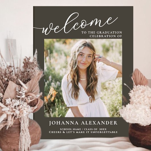 Foto Graduate Abschluss Willkommen Acrylschild