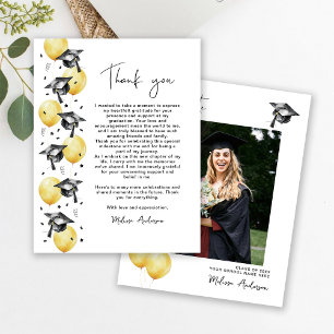 Foto Graduate Balloons Vielen Dank Dankeskarte