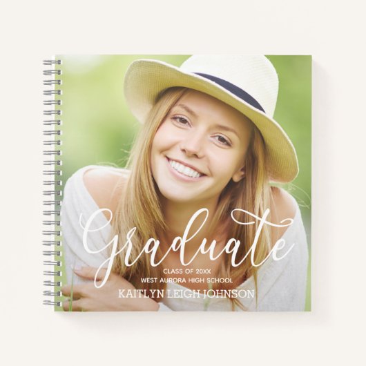Foto Graduate Best Wishingbuch Notizblock (Vorderseite)