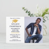 Foto Graduate Celebration Party Einladung (Stehend Vorderseite)