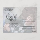 Foto Graduate Modern Simple Minimalistisch Two Fot Postkarte (Rückseite)