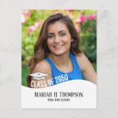 Foto Graduate Modern Simple Trendy Minimalistisch Postkarte (Vorderseite)