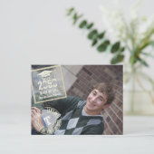 Foto Graduate Moderne Elegante Minimalistische Gol Postkarte (Stehend Vorderseite)