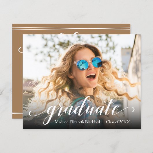 Foto Graduate Party Einladungen (Vorne/Hinten)