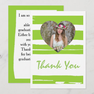 Foto Graduati in grün und weiß Einladung