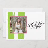 Foto Graduati in grün und weiß Einladung (Vorderseite)