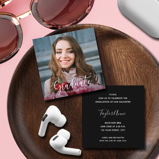 Foto Graduation Party Begleitkarte