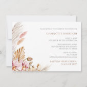 Foto Graduation Party Bohemisch Bläschen Einladung (Rückseite)