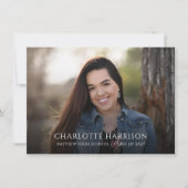 Foto Graduation Party Bohemisch Bläschen Einladung (Vorderseite)