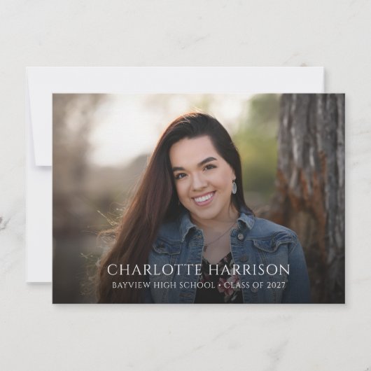 Foto Graduation Party Bohemisch Bläschen Einladung (Vorderseite)