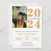 Foto Graduation Party Custom Invites Einladung (Vorderseite)