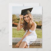 Foto Graduation Party Custom Invites Einladung (Rückseite)