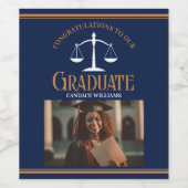 Foto Graduation Party der Blue Gold School Weinetikett (Einzelnes Label)