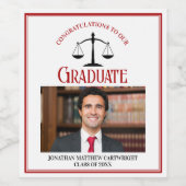 Foto Graduation Party der Red Black Law School Weinetikett (Einzelnes Label)