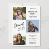 Foto Graduation Party Einladung Ankündigung (Rückseite)