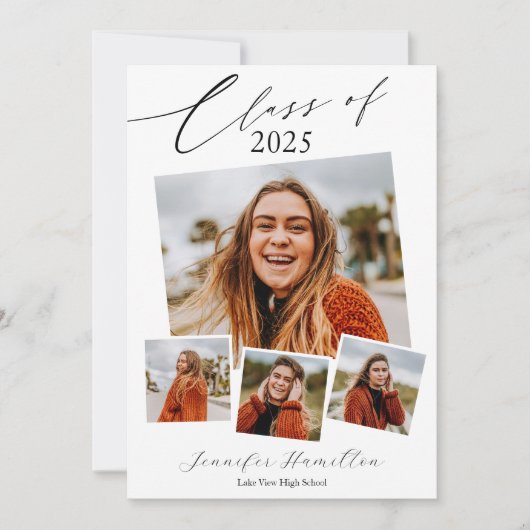 Foto Graduation Party Einladung Ankündigung (Vorderseite)