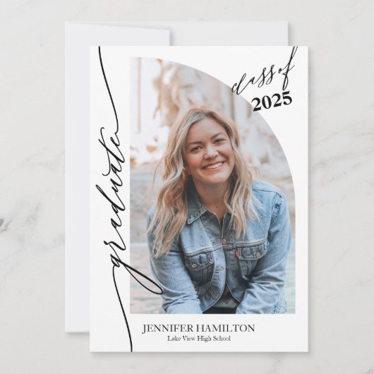 Foto Graduation Party Einladung Ankündigung (Vorderseite)