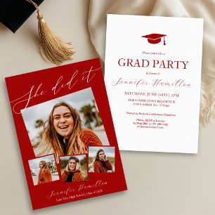 Foto Graduation Party Einladung Ankündigung