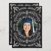 Foto Graduation Party Einladung Chalkboard (Vorne/Hinten)