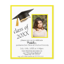 Foto Graduation Party Einladung in Gelben Haushalt