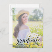 Foto Graduation Party Einladungspostkarte (Vorne/Hinten)