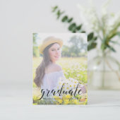 Foto Graduation Party Einladungspostkarte (Stehend Vorderseite)