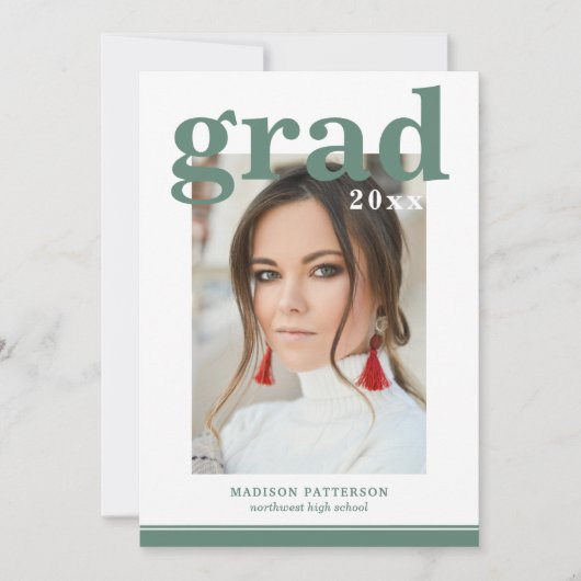 Foto Graduation Party Elegante Moderne Skripte (Vorderseite)