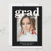 Foto Graduation Party Elegante Moderne Skripte (Vorderseite)