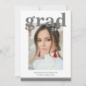 Foto Graduation Party Elegante Moderne Skripte (Vorderseite)