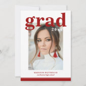 Foto Graduation Party Elegante Moderne Skripte (Vorderseite)