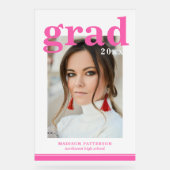 Foto Graduation Party Elegante Moderne Skripte Acrylschild (Vorderseite)