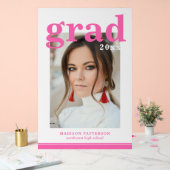 Foto Graduation Party Elegante Moderne Skripte Acrylschild (Hochzeit)