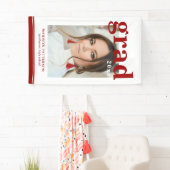 Foto Graduation Party Elegante Moderne Skripte Banner (Insitu)