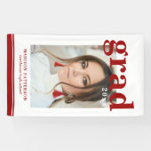 Foto Graduation Party Elegante Moderne Skripte Banner (Horizontal)