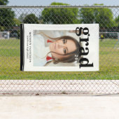 Foto Graduation Party Elegante Moderne Skripte Banner (Insitu)