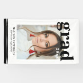 Foto Graduation Party Elegante Moderne Skripte Banner (Horizontal)