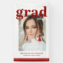 Foto Graduation Party Elegante Moderne Skripte Banner
