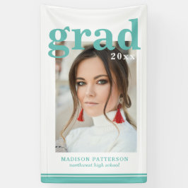 Foto Graduation Party Elegante Moderne Skripte Banner