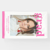 Foto Graduation Party Elegante Moderne Skripte Banner (Horizontal)