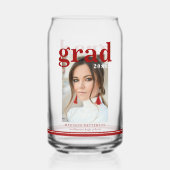 Foto Graduation Party Elegante Moderne Skripte Dosenglas (Vorderseite)