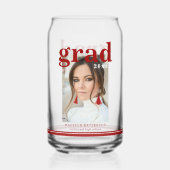 Foto Graduation Party Elegante Moderne Skripte Dosenglas (Rückseite)