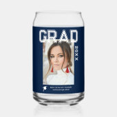 Foto Graduation Party Elegante Moderne Skripte Dosenglas (Vorderseite)