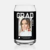 Foto Graduation Party Elegante Moderne Skripte Dosenglas (Rückseite)