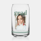 Foto Graduation Party Elegante Moderne Skripte Dosenglas (Vorderseite)