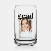 Foto Graduation Party Elegante Moderne Skripte Dosenglas (Vorderseite)